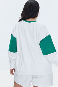 WHITE/GREEN Plus Size Montauk Graphic Pullover, image 3