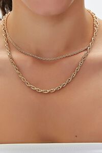 GOLD Byzantine Chain Layered Necklace, image 1