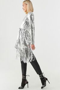 Sequin Fringe Wrap Coat, image 2
