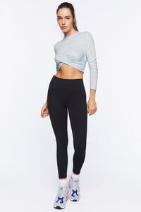 CRYSTAL Active Twisted Long-Sleeve Crop Top, image 4