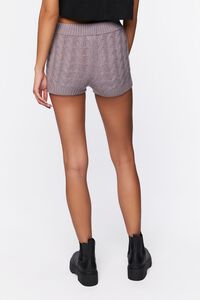 GREY Cable Knit High-Rise Shorts, image 4