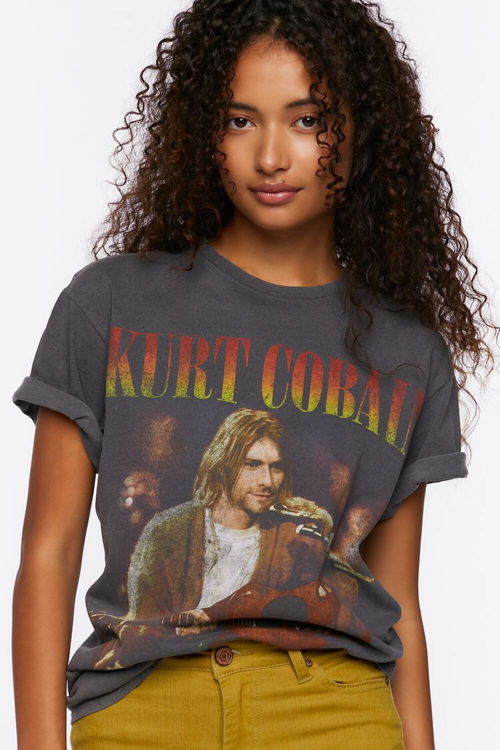 CHARCOAL/MULTI Kurt Cobain Graphic Tee, image 1