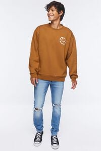 TAN/MULTI Organically Grown Cotton Graphic Crew Pullover, image 5