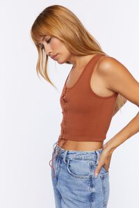 SIENNA Lace-Up Cropped Tank Top, image 2