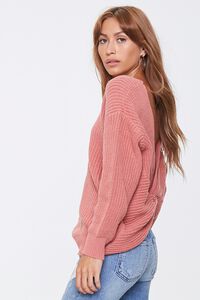 ROSE Ribbed Twisted-Back Sweater, image 2