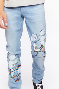 Cloud Graphic Skinny Jeans, image 5