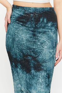 GREEN/MULTI Tie-Dye Bodycon Midi Skirt, image 6