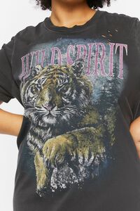 BLACK/MULTI Plus Size Wild Spirit Graphic T-Shirt Dress, image 6