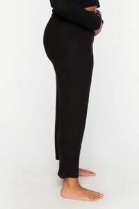 BLACK Plus Size Ribbed Lounge Pants, image 3