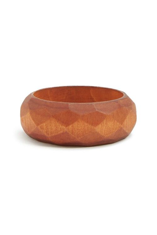 BROWN Etched Wooden Bangle, image 2