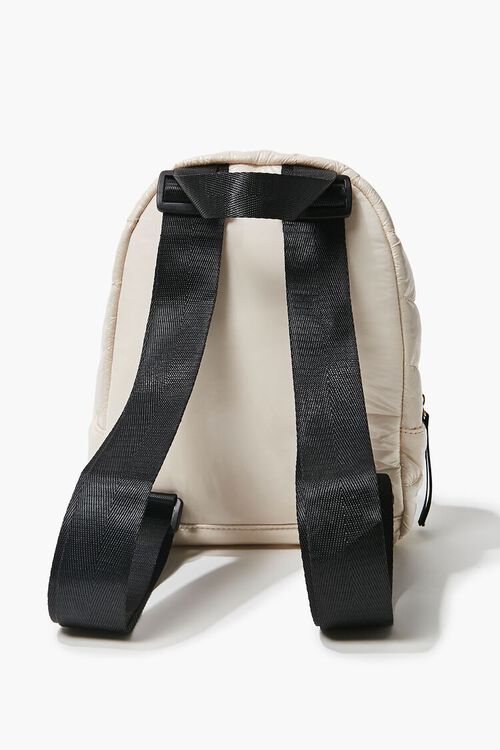 CREAM Quilted Zip-Up Backpack, image 3
