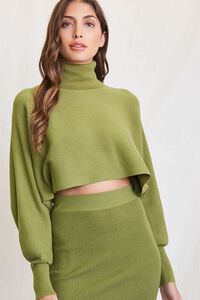 OLIVE Ribbed Sweater & Mini Skirt Set, image 5