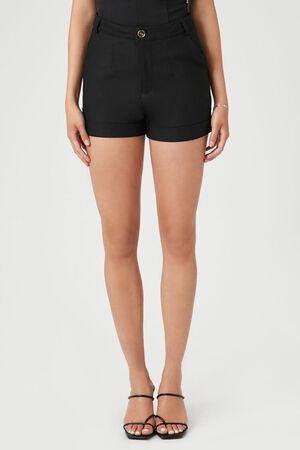 Black High-waisted Shorts