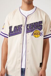 TAUPE/MULTI Embroidered Los Angeles Lakers Jersey, image 5