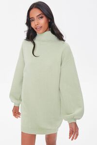 SAGE Turtleneck Mini Sweater Dress, image 2