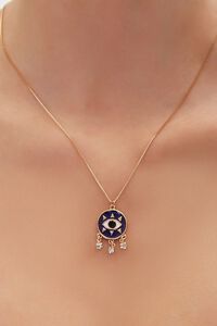 GOLD/BLUE Eye Pendant Necklace, image 1