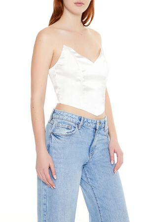 Satin Cropped Tube Top