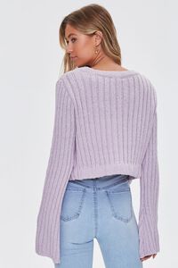 LAVENDER Bell-Sleeve Cardigan Sweater, image 3