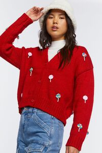 RED/MULTI Lollipop Cardigan Sweater, image 1