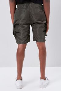 CHARCOAL Release-Buckle Belted Cargo Shorts, image 4