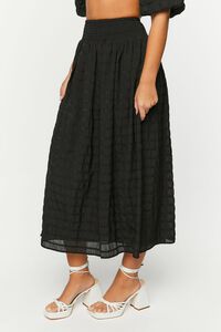 BLACK Side Slit Maxi Skirt, image 3