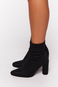 BLACK Pointed Toe Ankle Boots (Wide), image 2