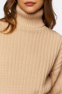 OATMEAL Turtleneck Mini Sweater Dress, image 5