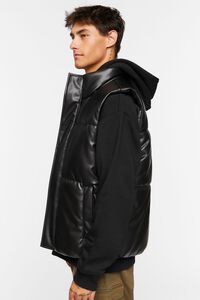 BLACK Quilted Puffer Vest, image 2