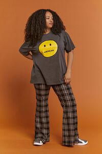 CHARCOAL/MULTI Plus Size Airwalk Happy Face Graphic Tee, image 4