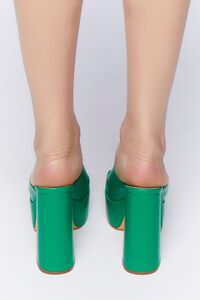 GREEN Slip-On Platform Heels, image 3