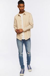 TAUPE Collared Long-Sleeve Shirt, image 4