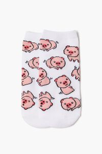 Pig Print Ankle Socks, image 2