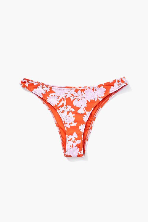 RED/PINK Floral Cheeky Bikini Bottoms, image 5