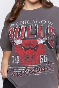 CHARCOAL/MULTI Plus Size Chicago Bulls Graphic Tee, image 5