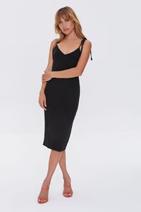 BLACK Tie-Strap Bodycon Dress, image 4