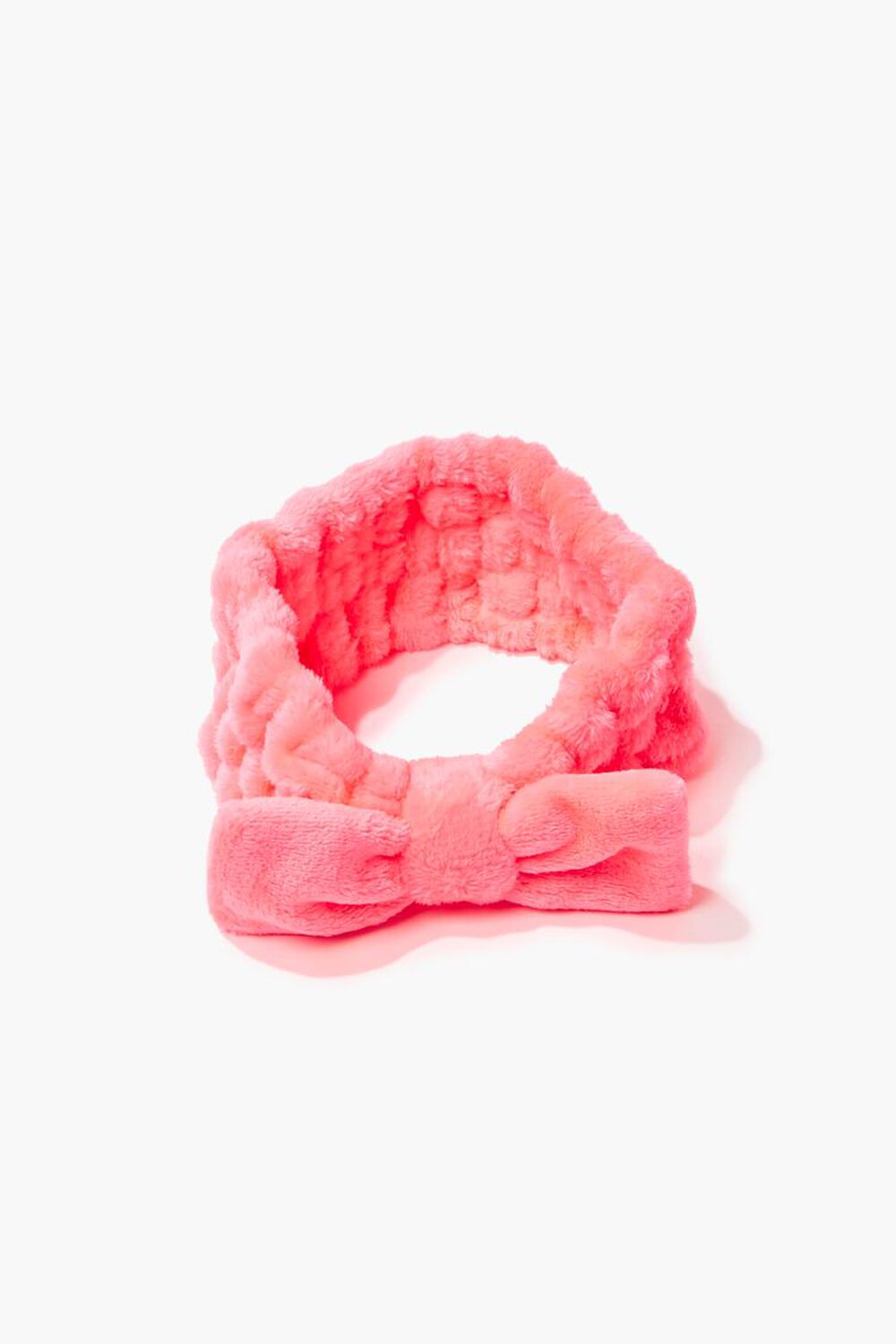 HOT PINK Bow-Top Plush Headwrap, image 2