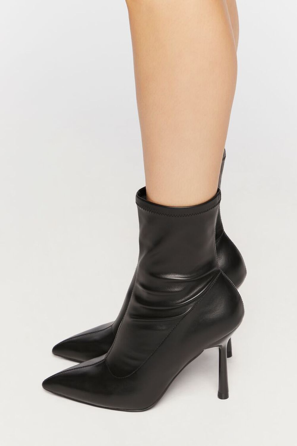 Faux Leather Stiletto Booties