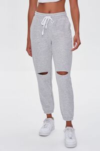 HEATHER GREY Distressed French Terry Joggers, image 2