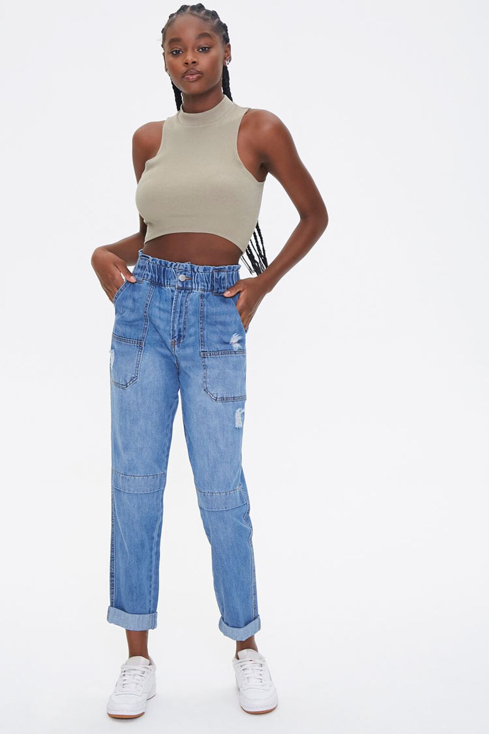 Paperbag Cuffed Jeans, image 1