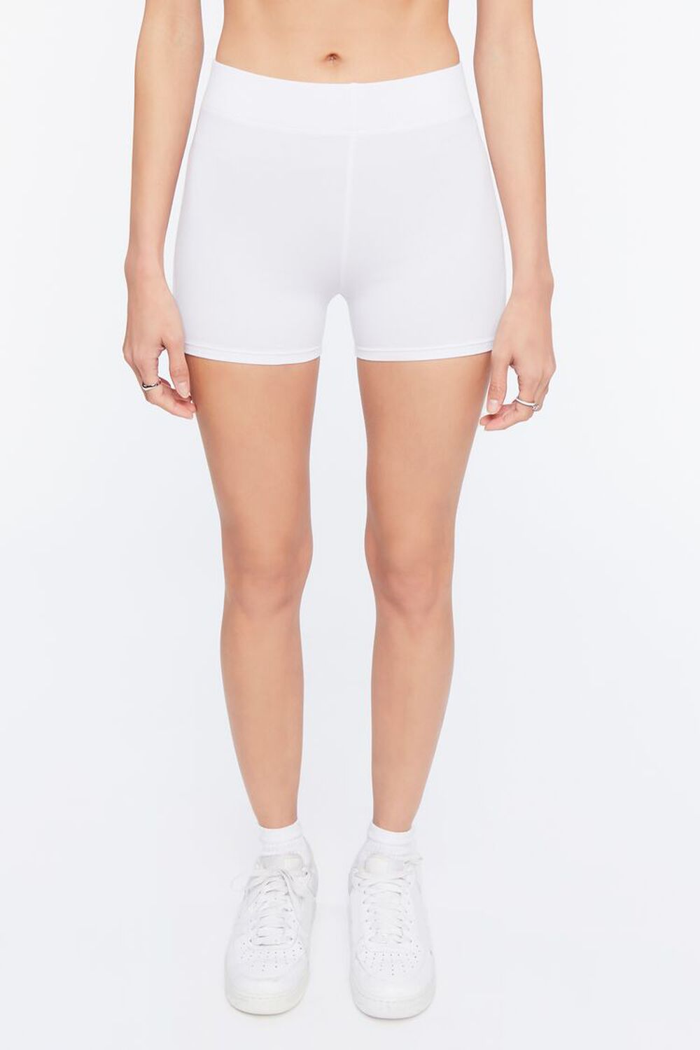 WHITE Basic Organically Grown Cotton Hot Shorts, image 2