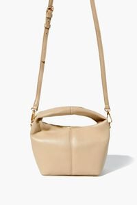 TAUPE Faux Leather Crossbody Bag, image 4
