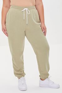 SAGE Plus Size French Terry Joggers, image 2