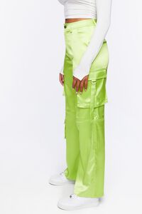 LIME Satin Cargo Mid-Rise Pants, image 3