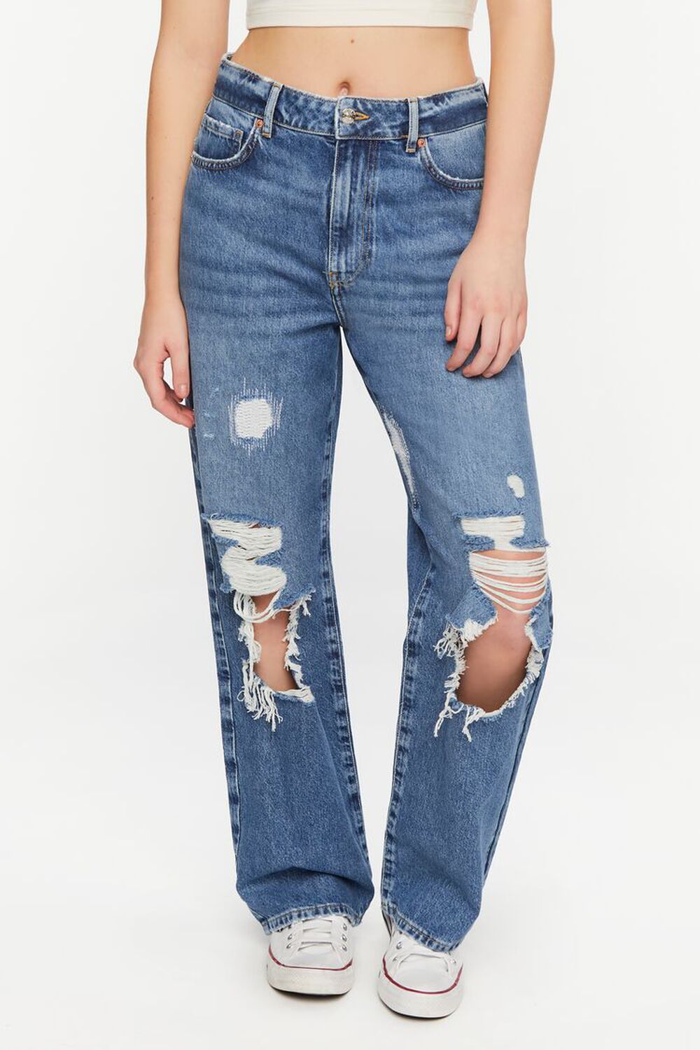 MEDIUM DENIM Recycled Cotton 90s-Fit Jeans, image 1