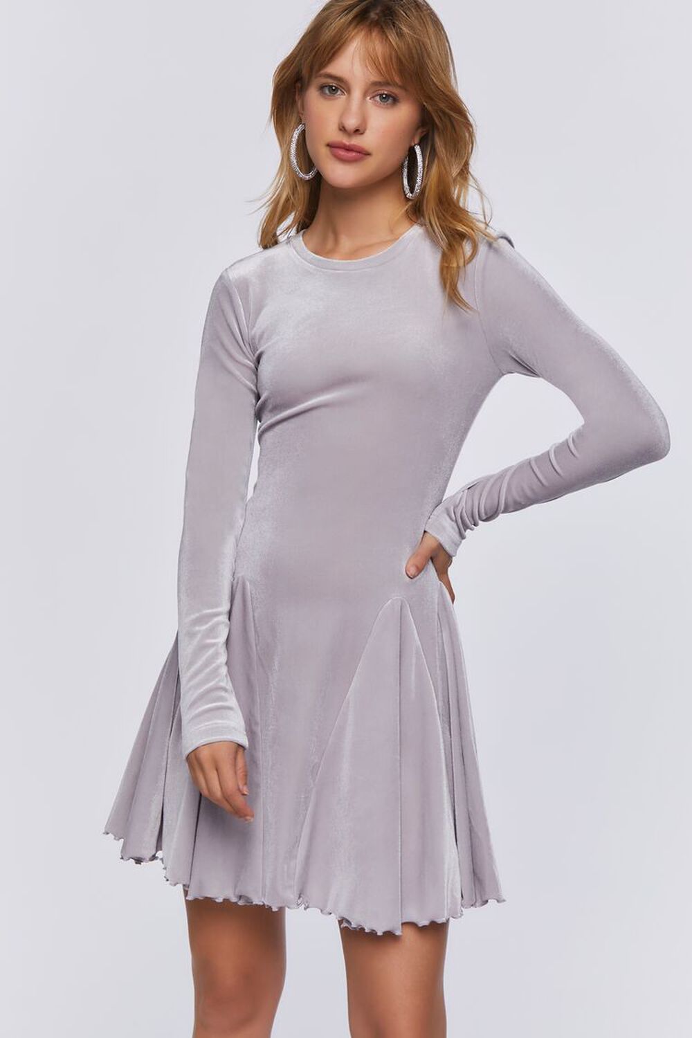 Velvet Fit & Flare Mini Dress