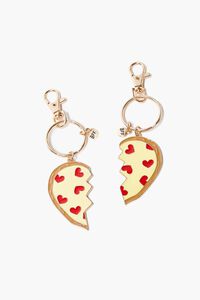 YELLOW/MULTI Pizza Heart Keychain Set, image 2