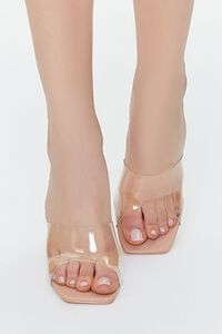 NUDE Open-Toe Lucite Stiletto Heels, image 4