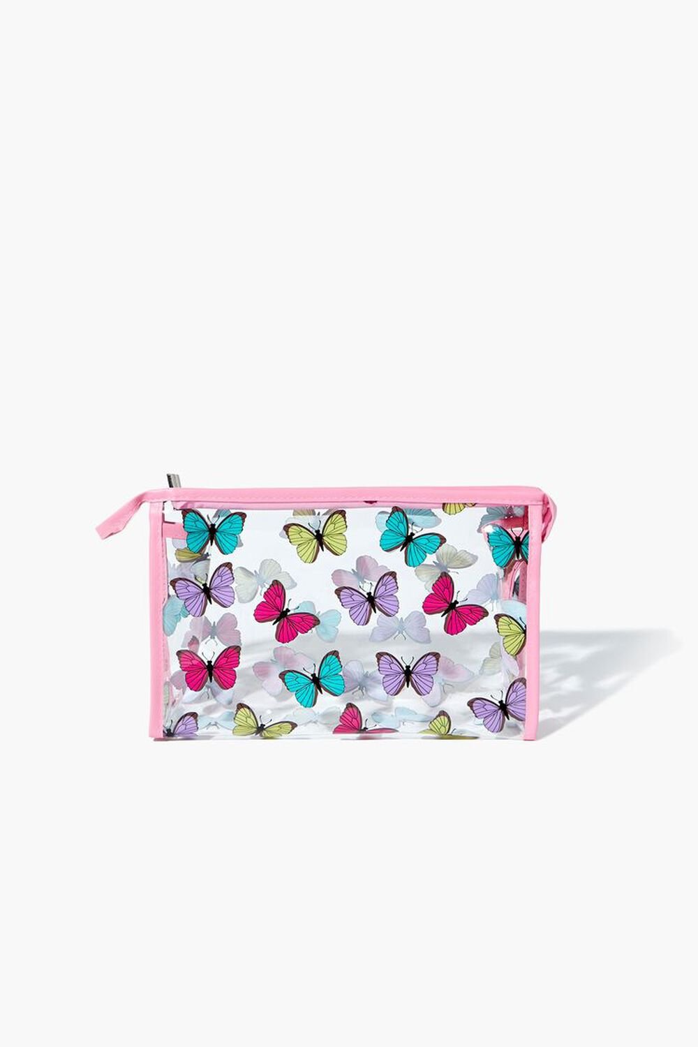 CLEAR/MULTI Butterfly Print Makeup Bag, image 1