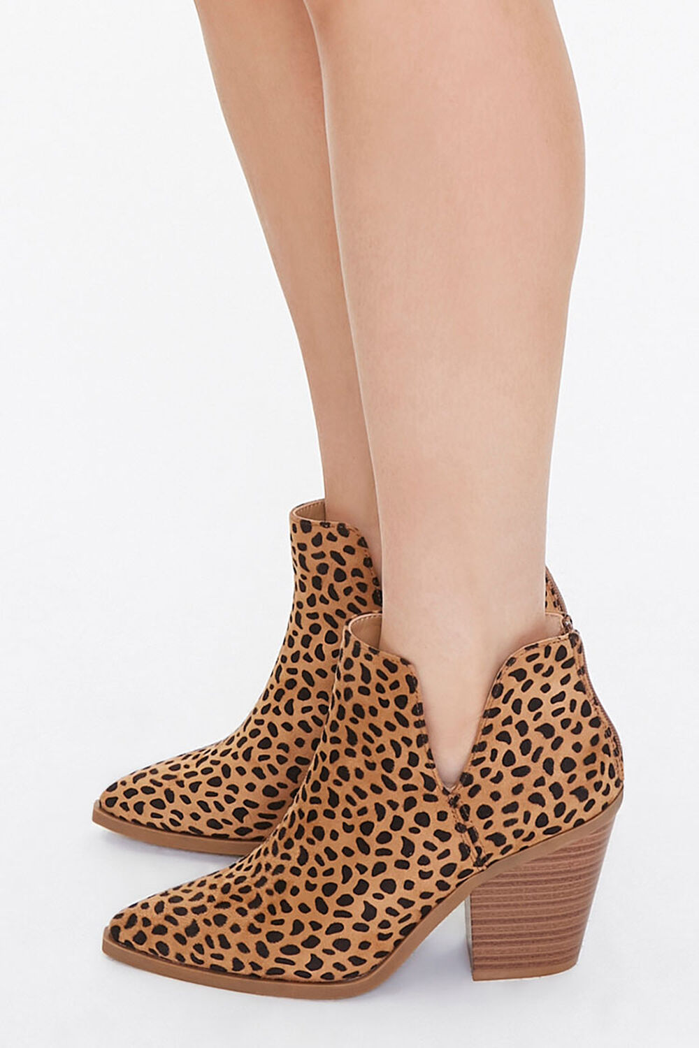 Cheetah Print Block Heel Booties, image 2