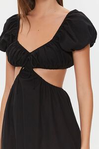 BLACK Sweetheart Cutout Midi Dress, image 5